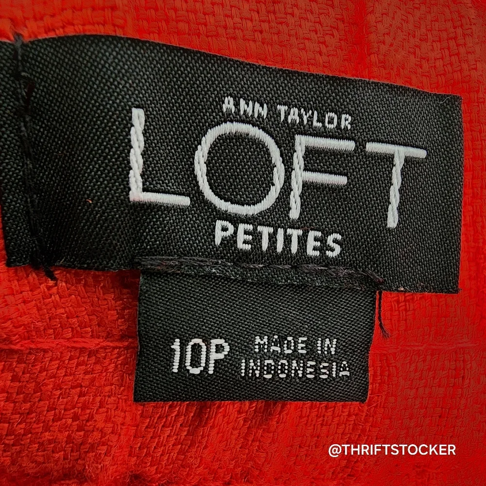 Loft Orange Linen Pants - Picture 5 of 6